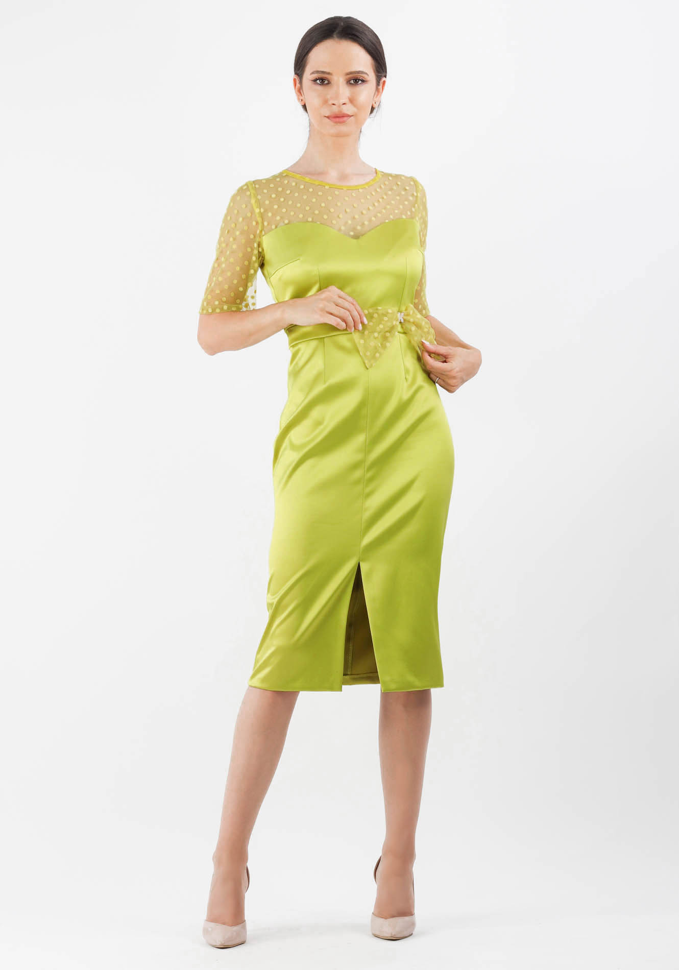 Rochie conica lime 36